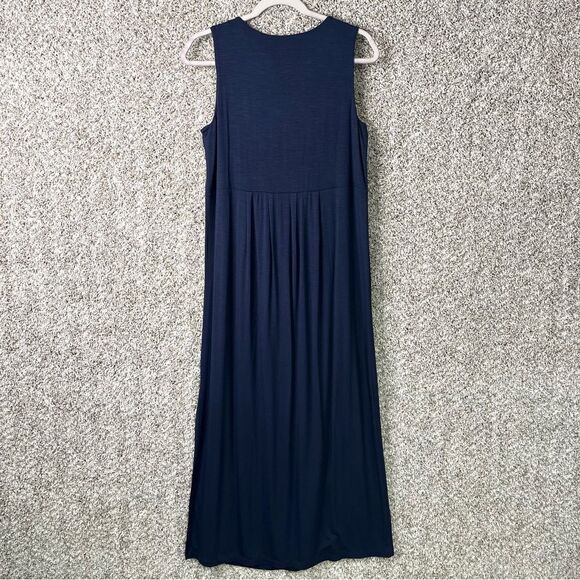 J. Jill Dress Women’s Small Tall Dark Blue Sleeveless Maxi NWT - Picture 5 of 10